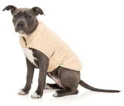 FuzzYard Beige Teddy Wrap Vest