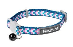 FuzzYard Cat Collar - Groovelock - Teal/Pink