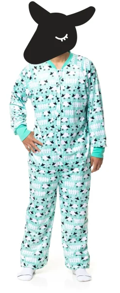 FuzzYard Counting Sheep Green Onesie