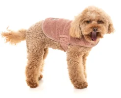 FuzzYard Dusty Pink Teddy Wrap Vest