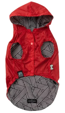 FuzzYard Flipside Raincoat - Red/Black/White