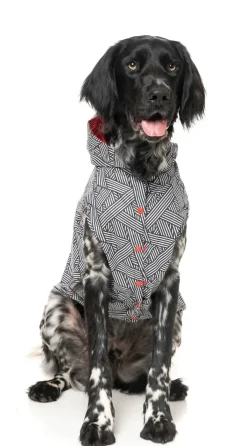 FuzzYard Flipside Raincoat - Red/Black/White