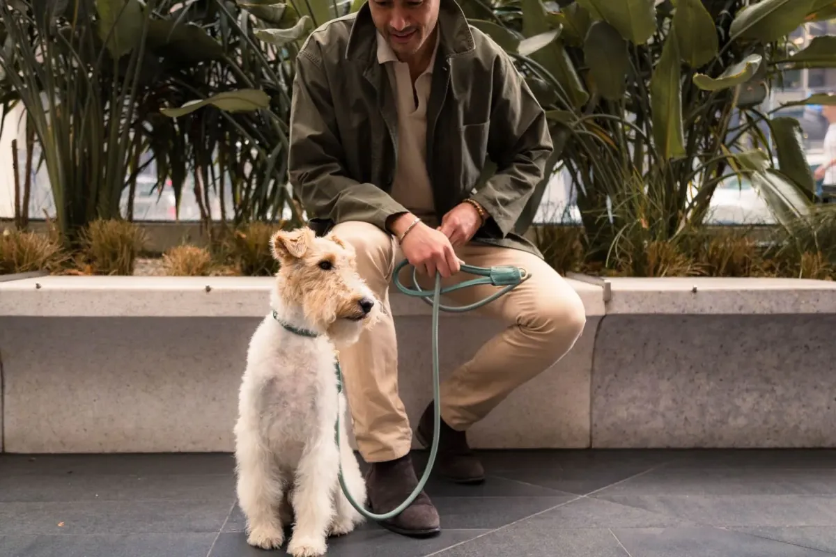 FuzzYard Life Atelier Dog Rope Lead - Myrtle Green