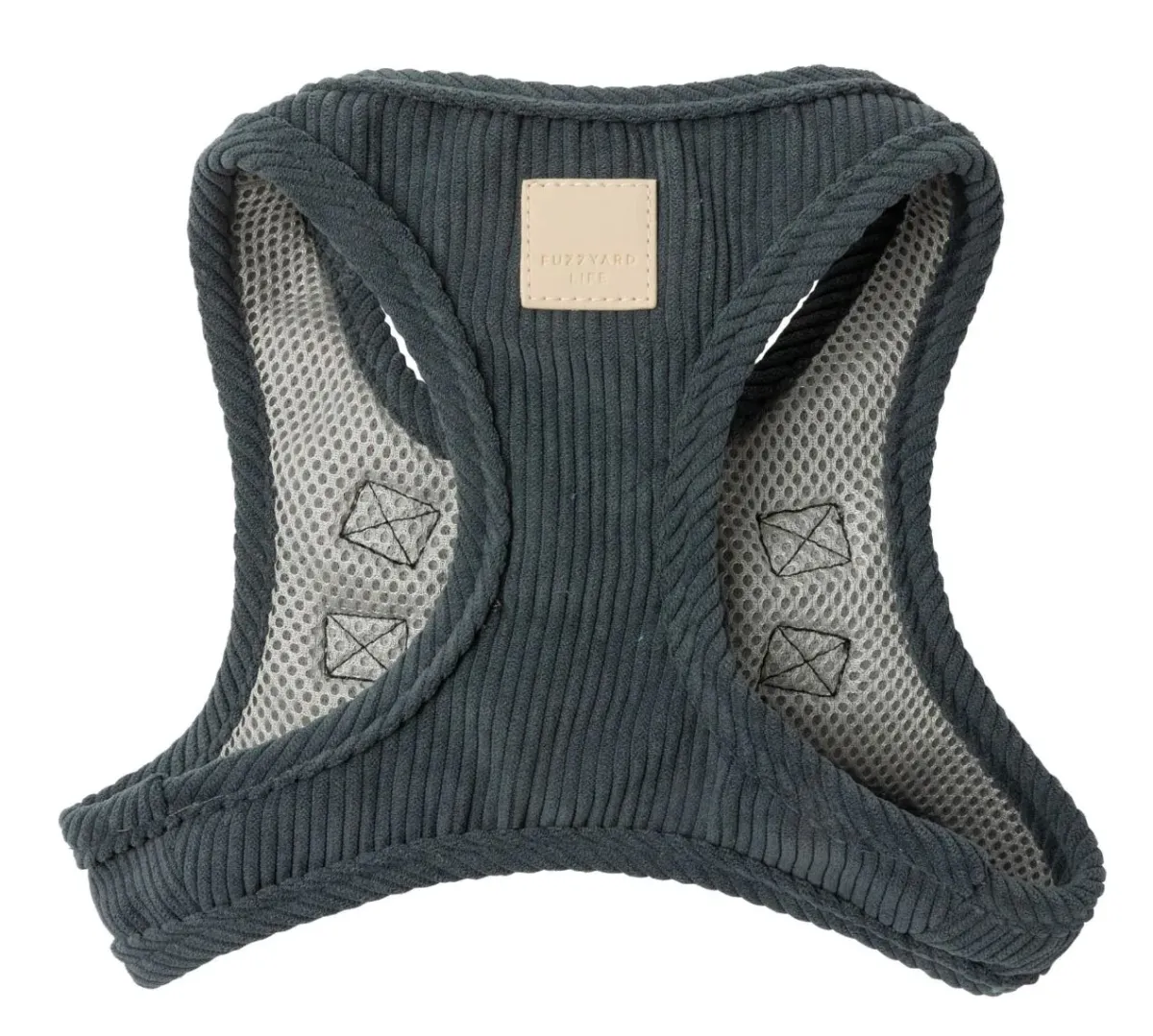 FuzzYard Life Corduroy Step In Harness - Slate Grey