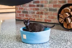 FuzzYard Life Rope Basket Bed - French Blue
