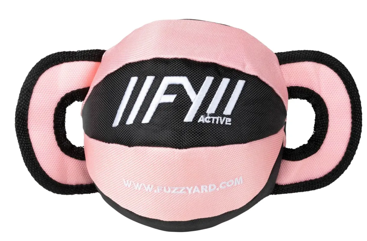 FuzzYard FY Active Ball Tug Dog Toy - Peach